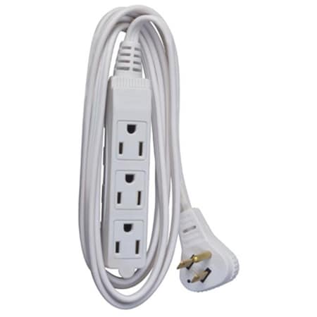 Virtual SPT-2 Extension Cord, 16 AWG, 16/3, 3 Outlets, White, Vinyl, 6 ft VI564571